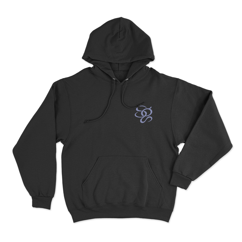 Maghla Lavender Monogram Unisex Hoodie Black Maghla Lavender Monogram Unisex Hoodie Black