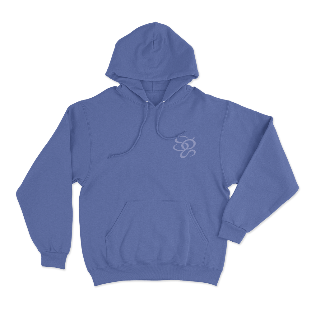 Maghla Lavender Monogram Unisex Hoodie Blue Maghla Lavender Monogram Unisex Hoodie Blue