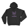 Maghla Purple Bat Emblem Unisex Hoodie Black