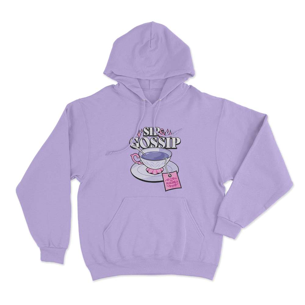 Maghla Sip & Gossip Tea Cup Unisex Hoodie Purple Maghla Sip Gossip Tea Cup Unisex Hoodie Purple